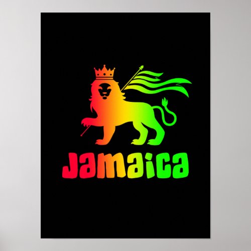 Jamaica Rasta Lion  Poster