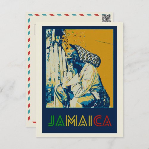 Jamaica rastafari culture postcard