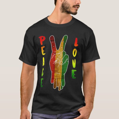 Jamaica Reggae Music Rasta Pride Peace Love  T_Shirt