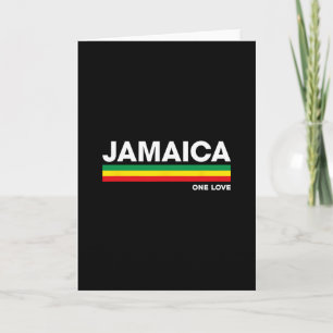 Jamaica Retro Reggae Color Bars Jamaican Vacation Card