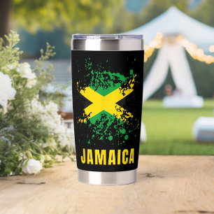 Jamaica Retro Vintage Watercolors Sport Jamaican  Insulated Tumbler