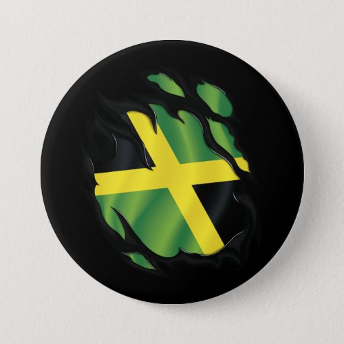 Jamaica Ripped Flag Button