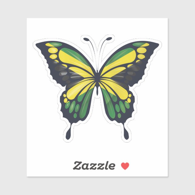 Jamaica Ripped Flag Sticker (Sheet)