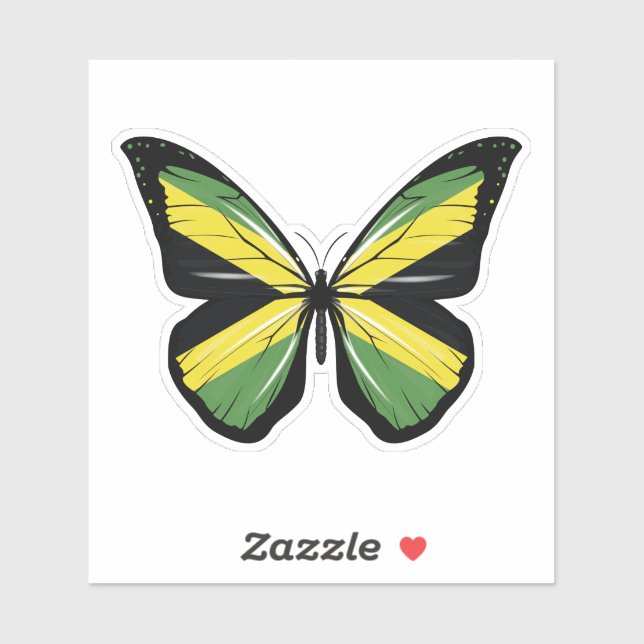 Jamaica Ripped Flag Sticker (Sheet)