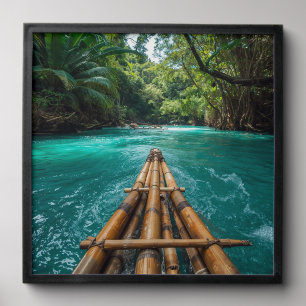 Jamaica river rafting peel and stick photo tile