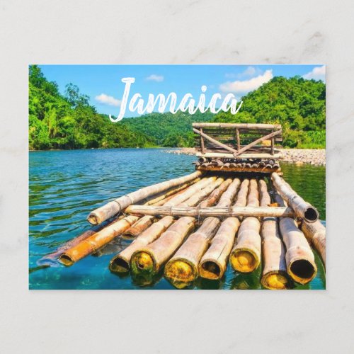 Jamaica river rafting postcard