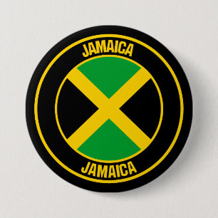 Jamaica Round Emblem Button