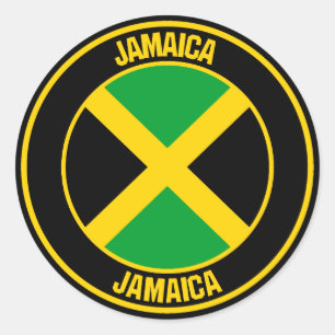 Jamaica Round Emblem Classic Round Sticker