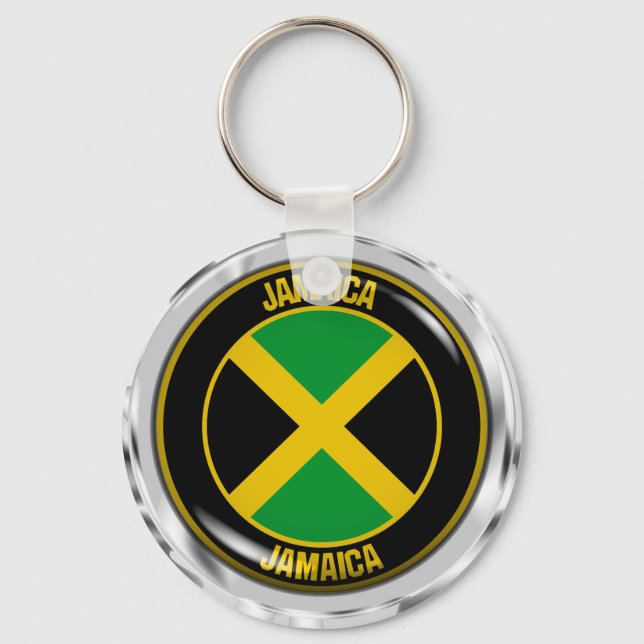 Jamaica Round Emblem Keychain (Front)
