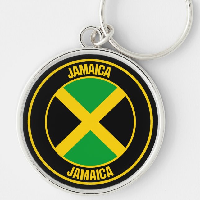 Jamaica Round Emblem Keychain (Front)