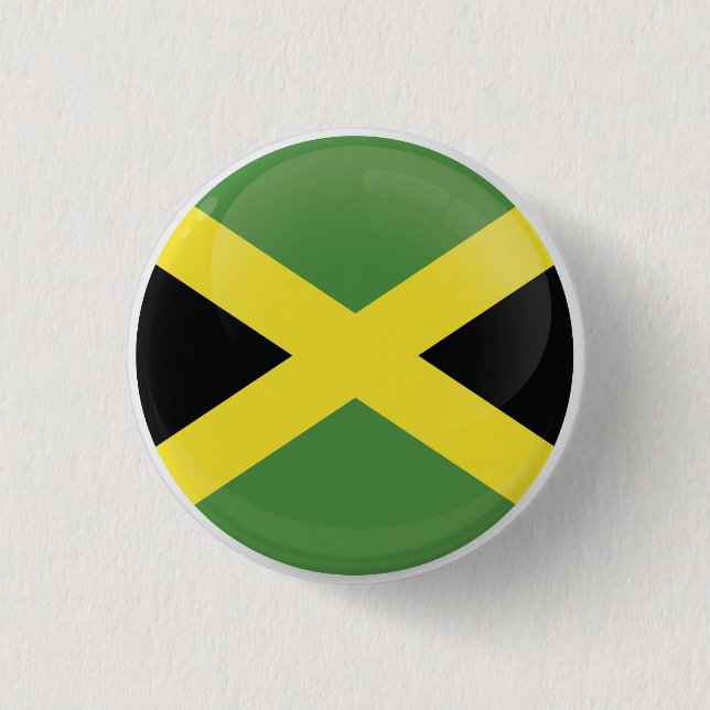 Jamaica  Round Icon Flag Button (Front)