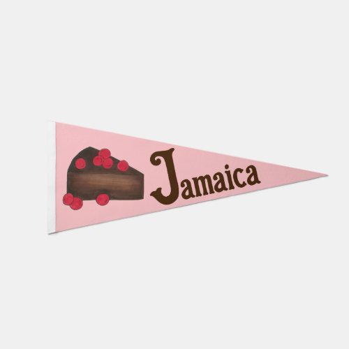 Jamaica Rum Cake Slice Jamaican Food Pennant Flag