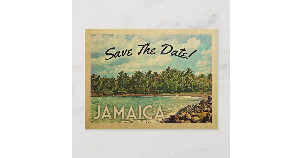 Jamaica Save The Date Vintage Postcards | Zazzle.com