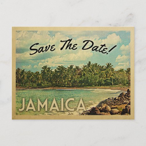 Jamaica Save The Date Vintage Postcards