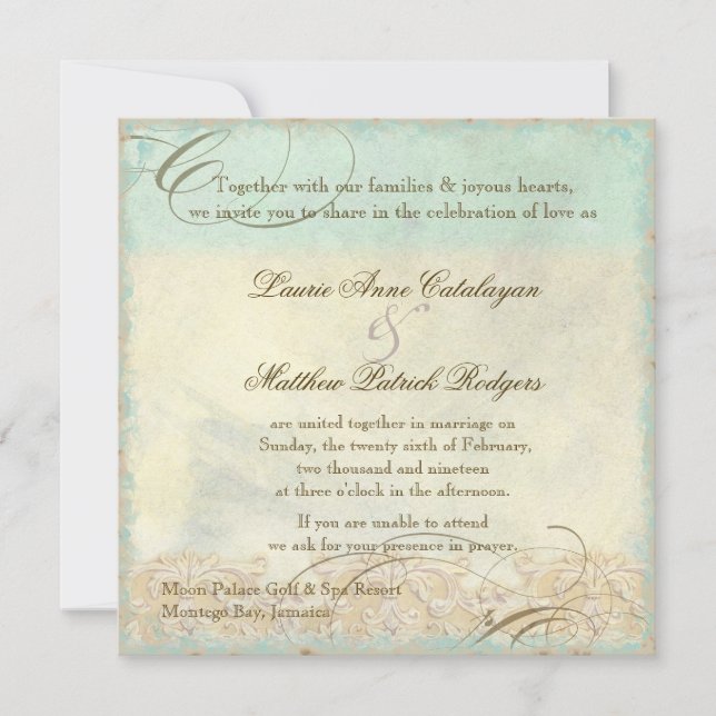 Jamaica Sea Turtle Modern Coastal Ocean Beach Invitation (Front)