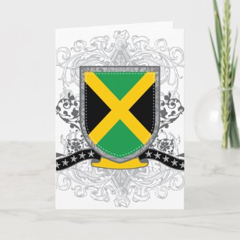 Jamaica Shield 2 Greeting Card by brev87 at Zazzle