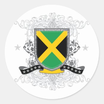 Jamaica Shield 2 Sticker by brev87 at Zazzle
