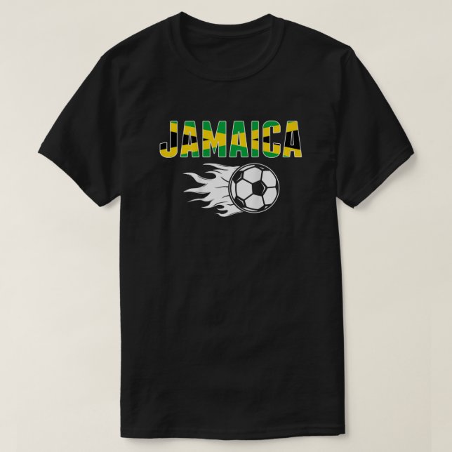 Jamaica Football Jersey - National Soccer Long Sleeve Shirt (Black, XX-Large)