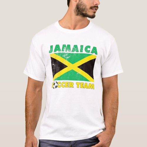 Jamaica Soccer Team Supporter Jamaica Flag T_Shirt