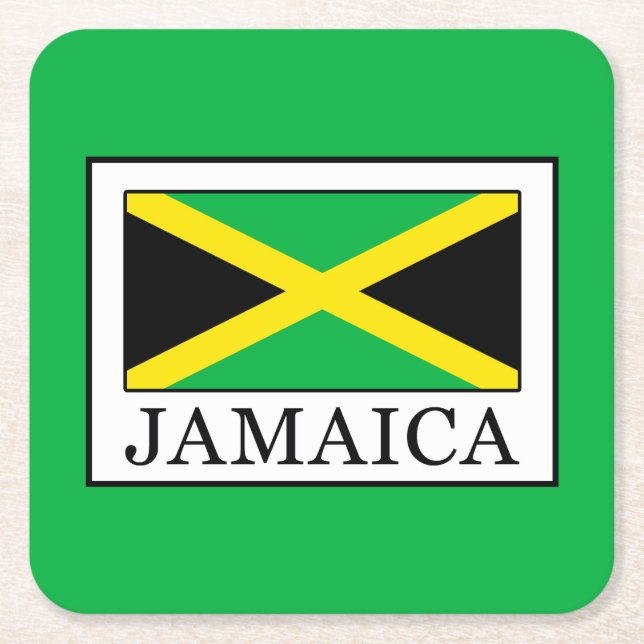 Jamaica Square Paper Coaster (Front)