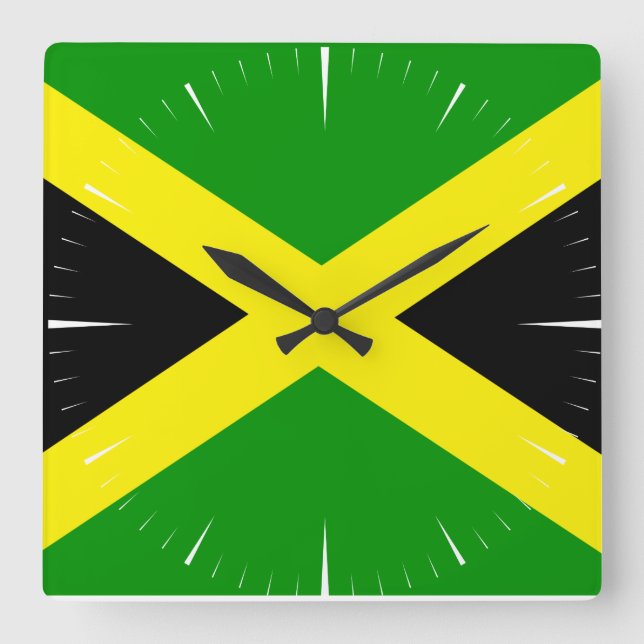 Jamaica  square wall clock (Front)