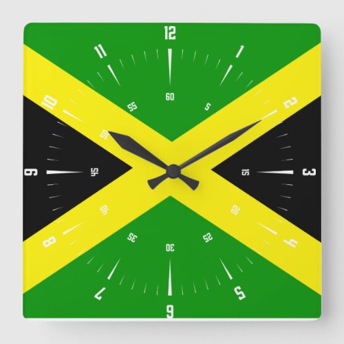 Jamaica  square wall clock