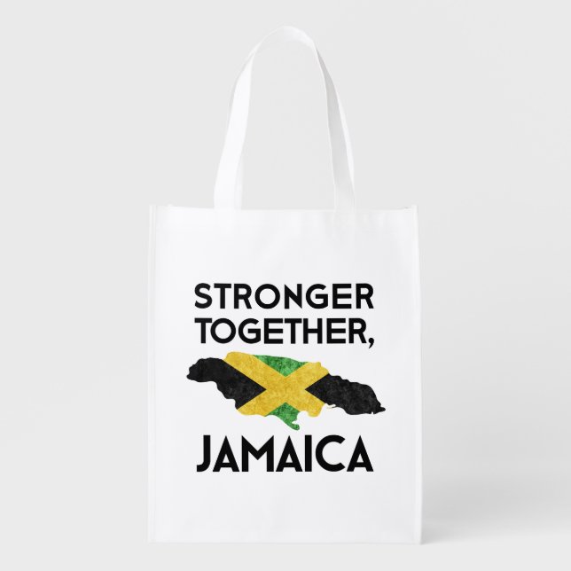 Jamaica Strong – Standing Together After Hurricane Grocery Bag (Front)
