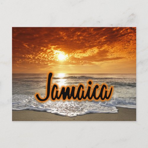 Jamaica sunset postcard