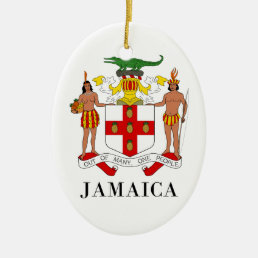 JAMAICA - symbol/coat of arms/flag/colors/emblem Ceramic Ornament