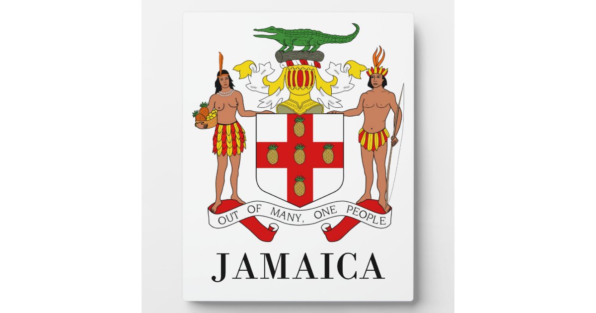 JAMAICA - symbol/coat of arms/flag/colors/emblem Plaque | Zazzle.com