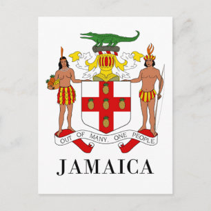 JAMAICA - symbol/coat of arms/flag/colors/emblem Postcard