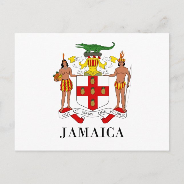 JAMAICA - symbol/coat of arms/flag/colors/emblem Postcard (Front)