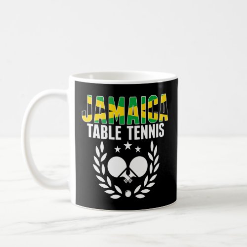 Jamaica Table Tennis   Jamaican Ping Pong Supporte Coffee Mug