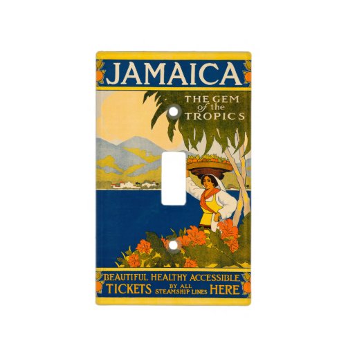 Jamaica the gem of the tropics light switch cover