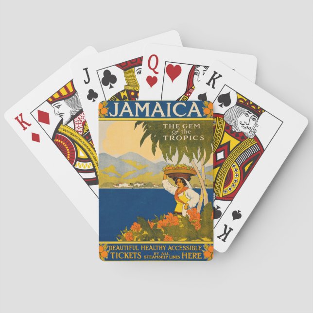 Jamaica, the gem of the tropics poker cards (Back)