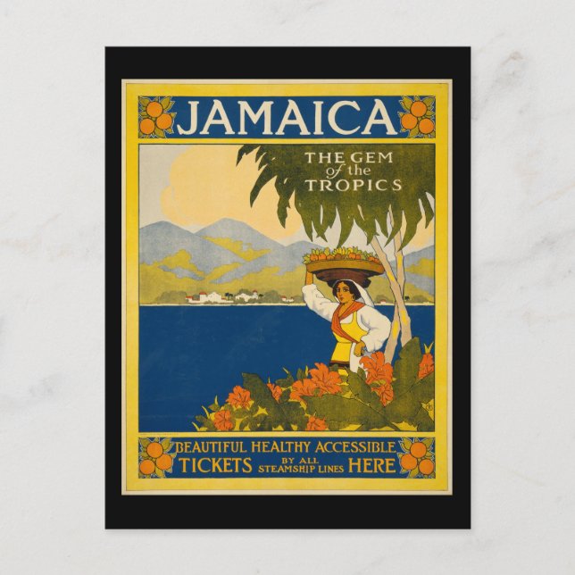 Jamaica the gem of the tropics postcard (Front)