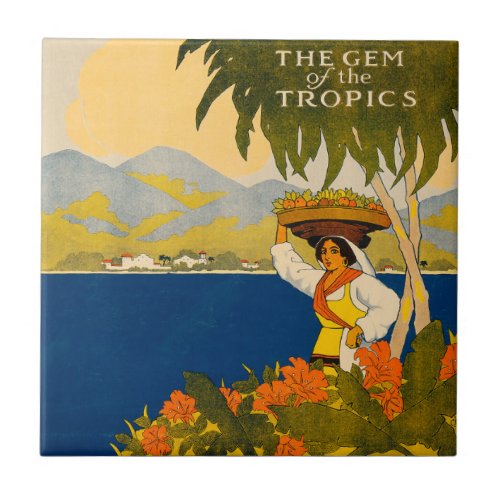 Jamaica the gem of the tropics tile