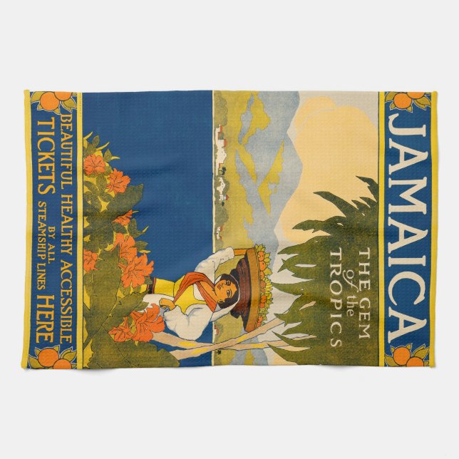 Jamaica, the gem of the tropics towel (Horizontal)