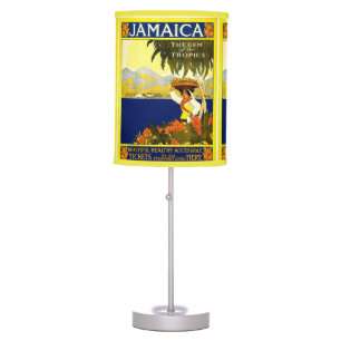 Jamaica The Gem of the Tropics Vintage Lamp