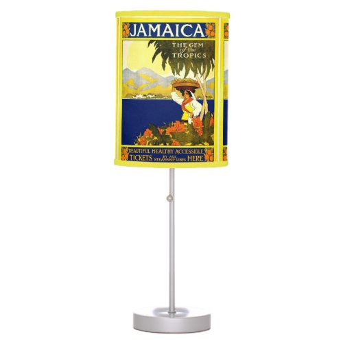 Jamaica The Gem of the Tropics Vintage Lamp