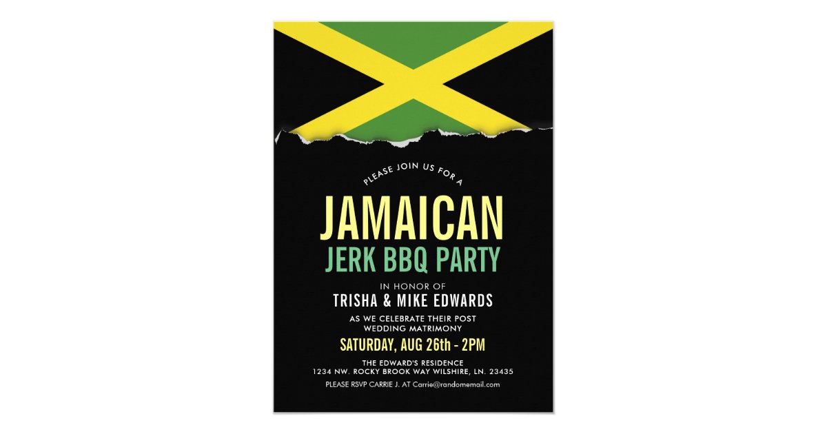 Jamaican Themed Wedding Invitations 7