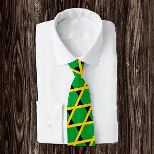 Jamaica Ties, fashion Jamaican Flag, business Neck Tie