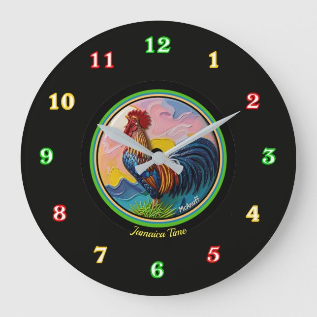 Jamaica Time Large Clock (Front)