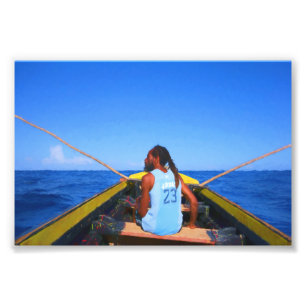 Jamaica traditional fisherman photo print