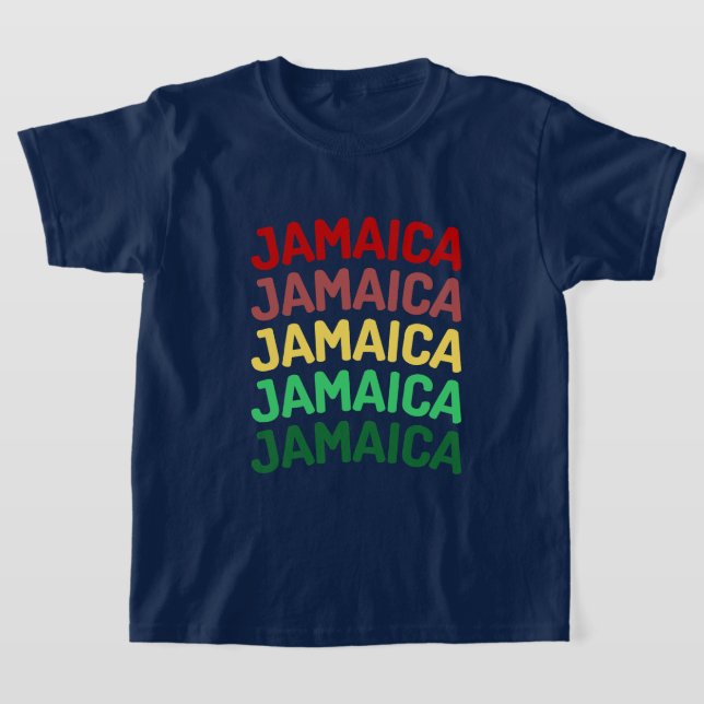 Jamaica Trip vacation group matching typography T-Shirt (Laydown)