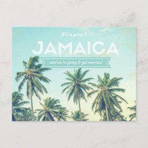 Jamaica Tropical Beach Wedding Save the Dates Announcement Postcard