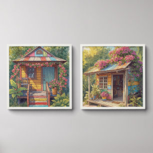 Jamaica tropical charm cottages peel and stick photo tile