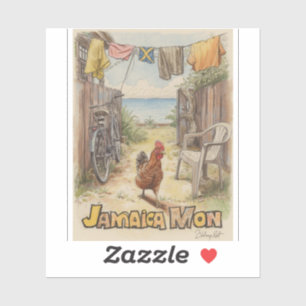 Jamaica tropical charm sticker