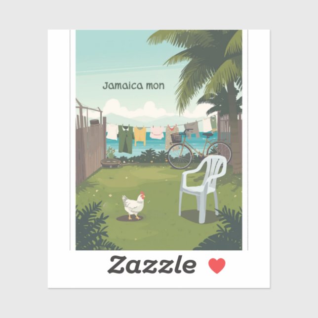 Jamaica tropical charm sticker (Sheet)
