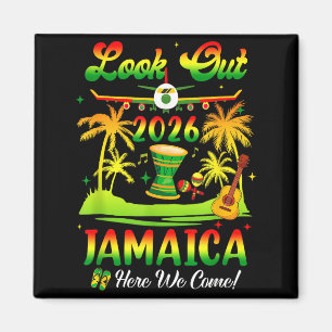 Jamaica Vacation 2026 Here We Come Matching Birthd Magnet
